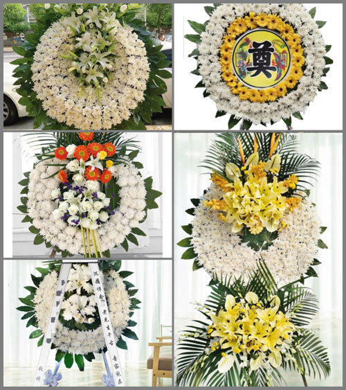 湖南常德武陵区白鹤山乡月亮山村花圈速递